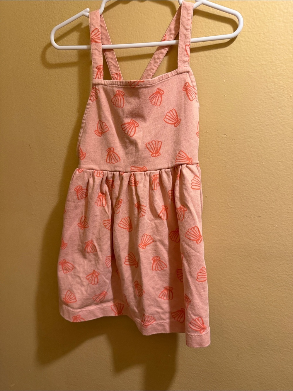 Hanna Andersson Girls Pink Shell-Print Sundress